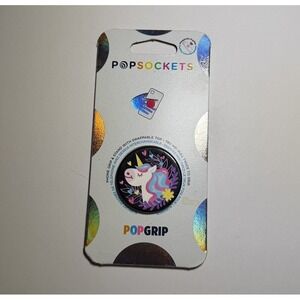 Popsockets Popgrip ~ Unicorn Day Dreams Black Gloss ~ Cell Phone Holder & Stand